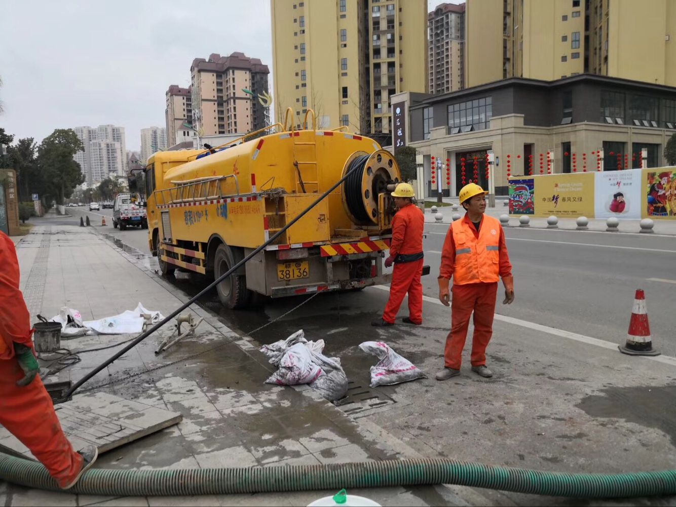 城东排污管道清淤-管道清洗